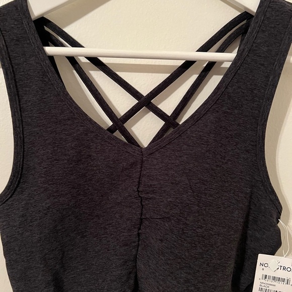 NEW ZELLA Charcoal Gray Strappy Sports Bra size Small - Picture 2 of 5